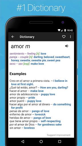 Spanish English Dictionary - عکس برنامه موبایلی اندروید