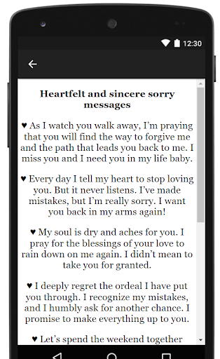 Sad Sorry Messages - Image screenshot of android app