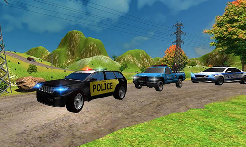 Hill Police vs Gangsters Chase - Image screenshot of android app