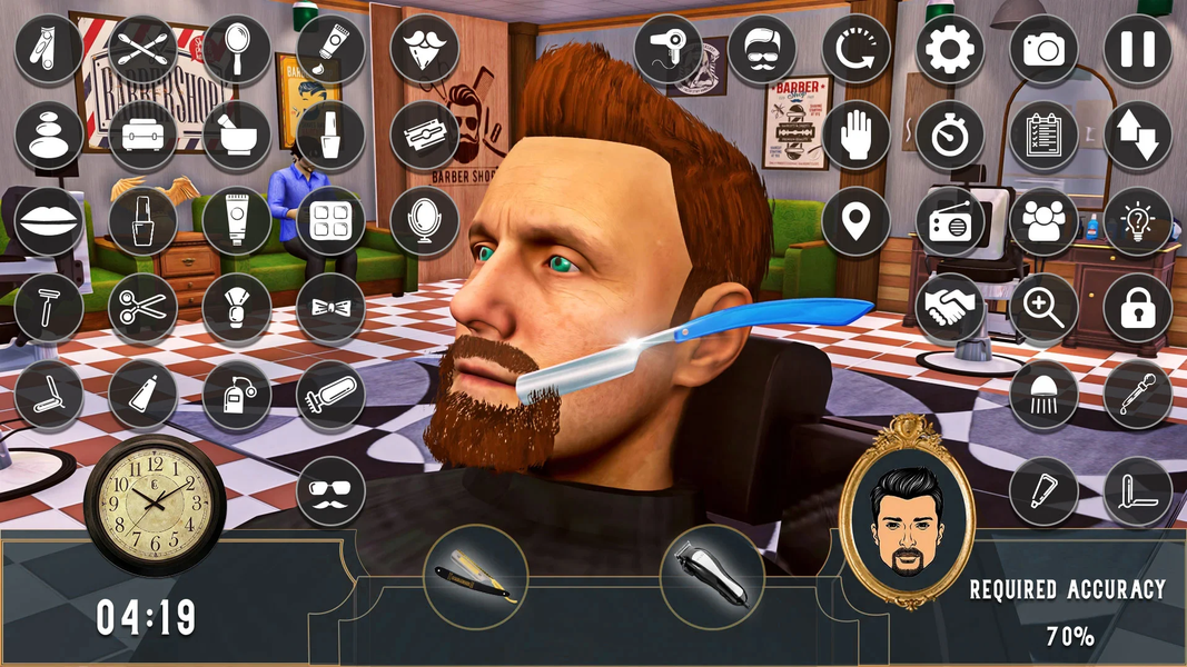 Barber Shop Hair Cutting Games - Gameplay image of android game