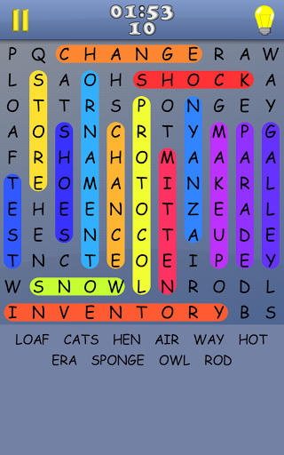 Word Search - Gameplay image of android game