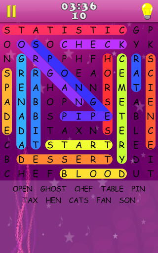 Word Search - Gameplay image of android game