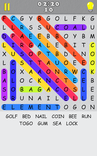 Word Search - Gameplay image of android game