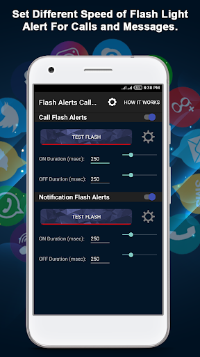 Flash Alert Call SMS - عکس برنامه موبایلی اندروید