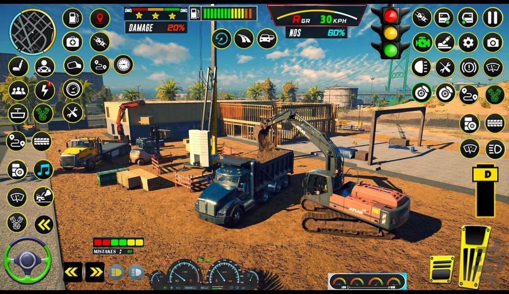 بازی رانندگی بولدوزر | بیل مکانیکی - Gameplay image of android game