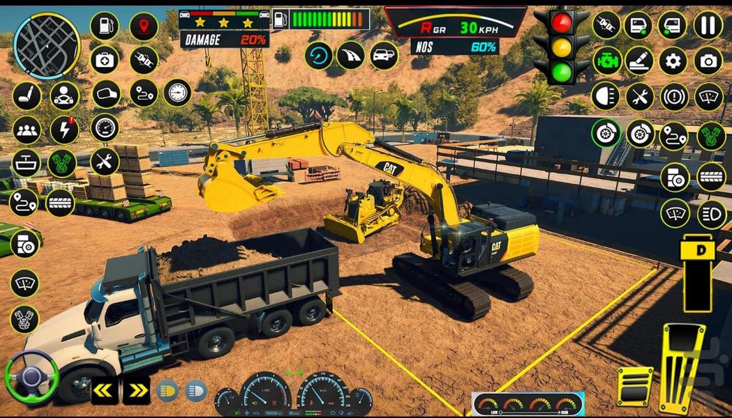 بازی رانندگی بولدوزر | بیل مکانیکی - Gameplay image of android game