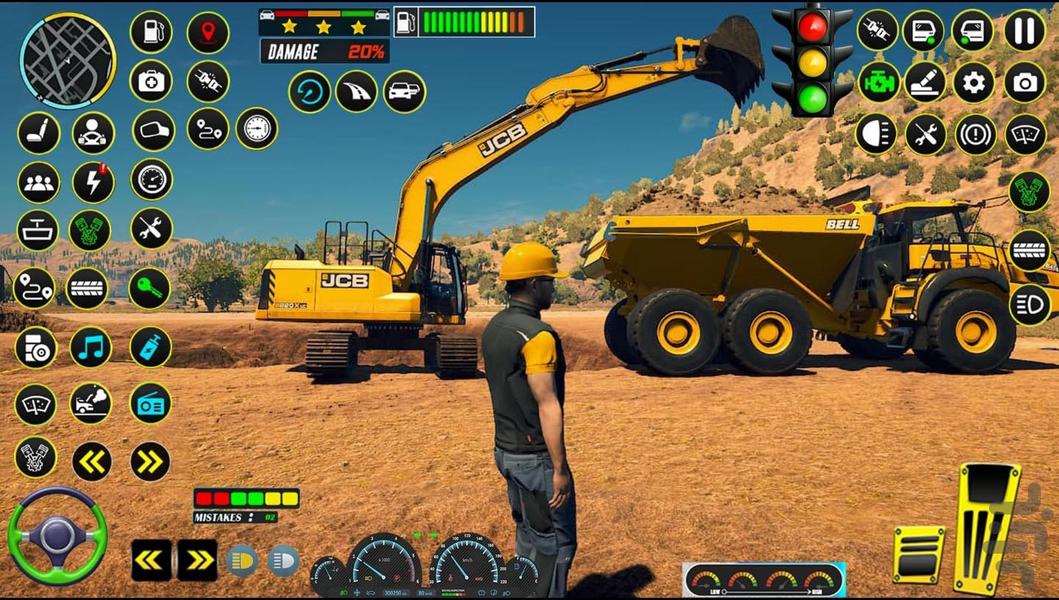 بازی رانندگی بولدوزر | بیل مکانیکی - Gameplay image of android game