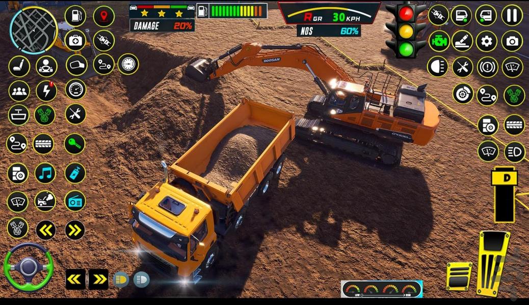 بازی رانندگی بولدوزر | بیل مکانیکی - Gameplay image of android game