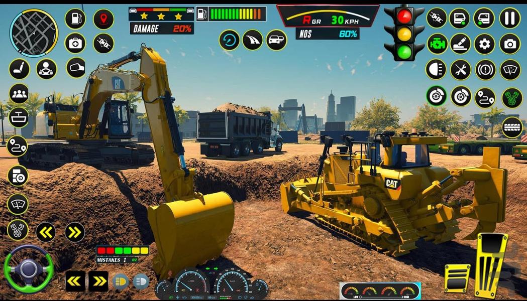 بازی رانندگی بولدوزر | بیل مکانیکی - Gameplay image of android game