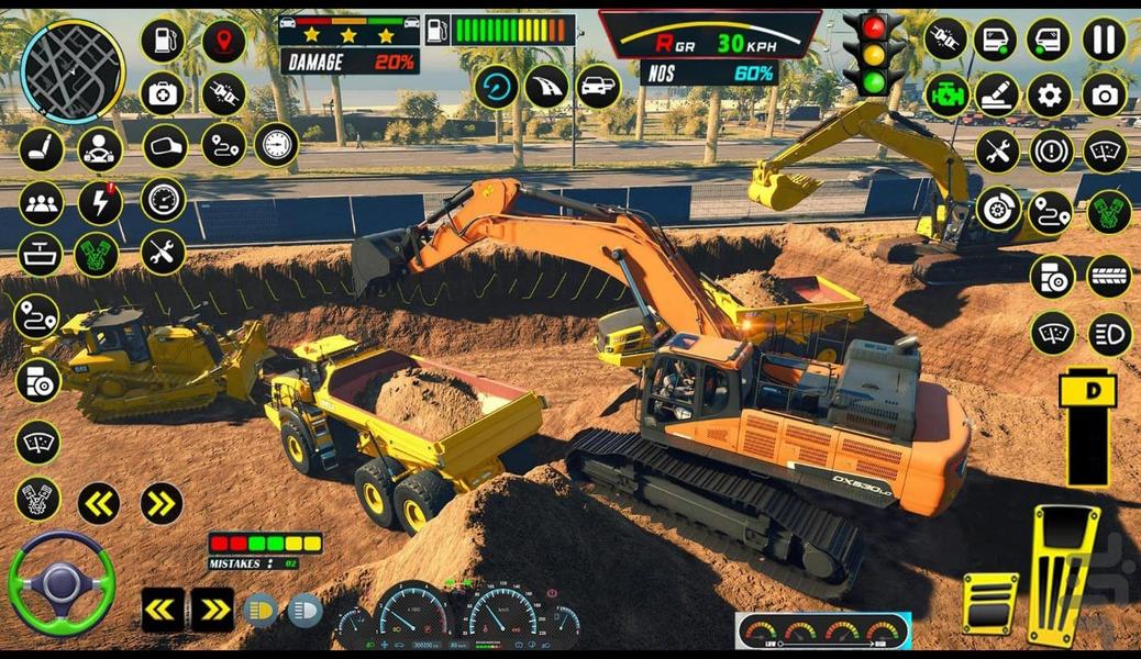 بازی رانندگی بولدوزر | بیل مکانیکی - Gameplay image of android game