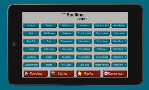 A Spelling Learning - عکس برنامه موبایلی اندروید