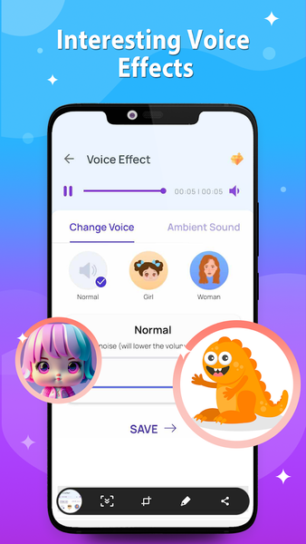 AI Voice Changer Sound Effects - عکس برنامه موبایلی اندروید