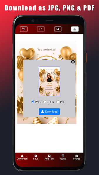 Invitation Card Maker & Design - Image screenshot of android app