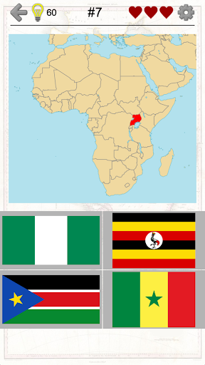 African Countries - Flags and Maps of Africa Quiz - Gameplay image of android game