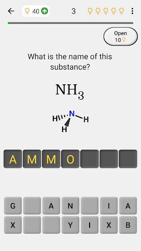 Chemical Substances: Chem-Quiz - Gameplay image of android game