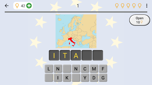European Countries - Maps Quiz - Gameplay image of android game