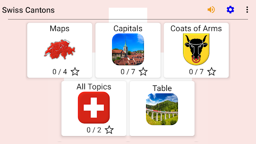 Swiss Cantons - Map & Capitals - Gameplay image of android game