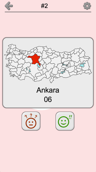 Provinces of Turkey - Locations on the Turkish Map - Gameplay image of android game