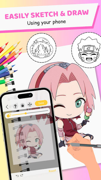 AR Drawing Sketch - Draw Anime - عکس برنامه موبایلی اندروید