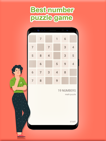 ۱۹ numbers. Math puzzle - عکس بازی موبایلی اندروید