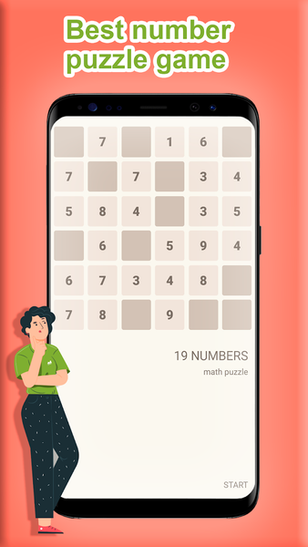 19 numbers. Math puzzle - Gameplay image of android game