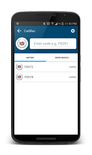 OBD2 Code Guide - Image screenshot of android app