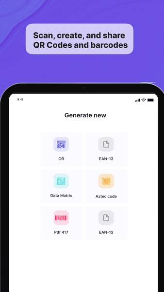 Aspose.BarCode Scan & Create - عکس برنامه موبایلی اندروید