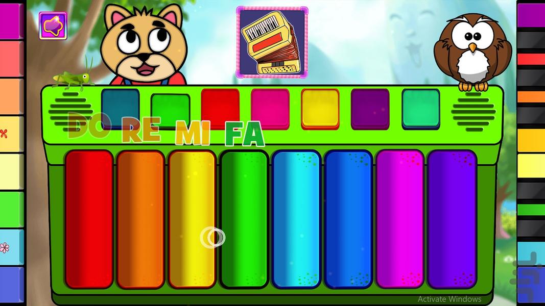Children's piano game - Gameplay image of android game