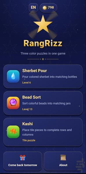RangRizz - 3 Color Puzzles - Gameplay image of android game