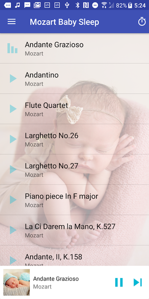 Mozart Baby Sleep - Image screenshot of android app