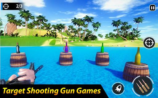 Real Bottle Shooting Gun Games - Gameplay image of android game