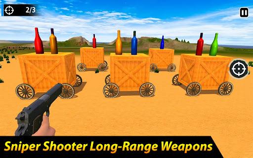 Real Bottle Shooting Gun Games - Gameplay image of android game