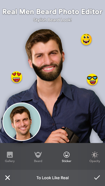 Beard Photo Editor - عکس برنامه موبایلی اندروید