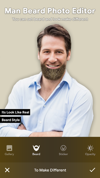Beard Photo Editor - عکس برنامه موبایلی اندروید