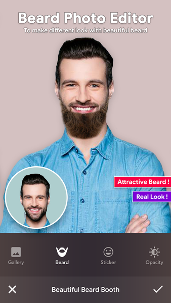 Beard Photo Editor - عکس برنامه موبایلی اندروید