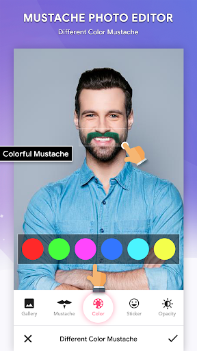 Mustache Photo Editor - عکس برنامه موبایلی اندروید