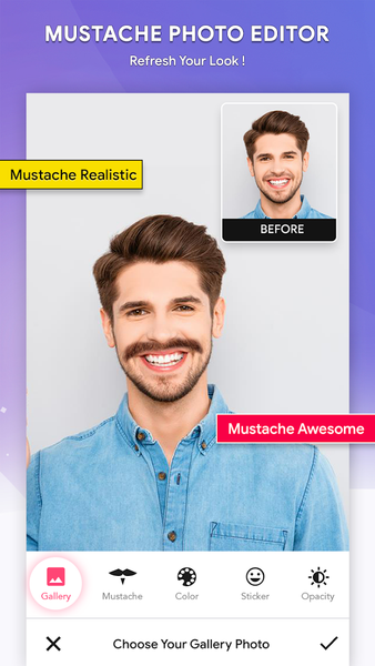 Mustache Photo Editor - Image screenshot of android app