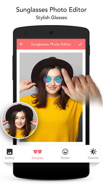 Sunglasses Photo Editor - Image screenshot of android app