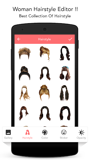 Woman Hairstyle Photo Editor - Image screenshot of android app