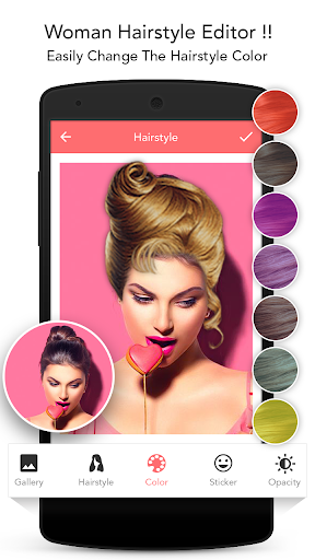 Woman Hairstyle Photo Editor - Image screenshot of android app