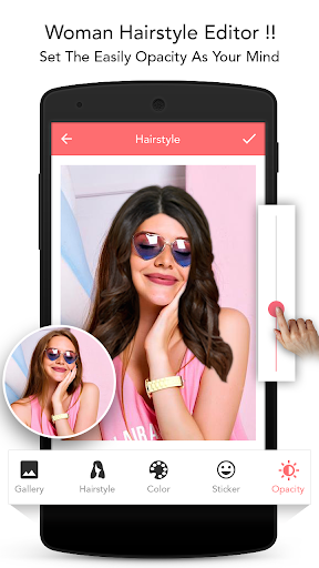 Woman Hairstyle Photo Editor - Image screenshot of android app