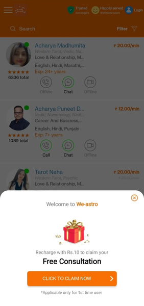 We-astro - Online Astrology - Image screenshot of android app