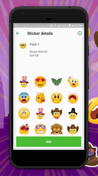 HD Emoji Stickers For WhatsApp - Image screenshot of android app