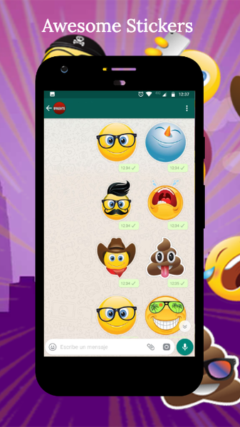 HD Emoji Stickers For WhatsApp - Image screenshot of android app