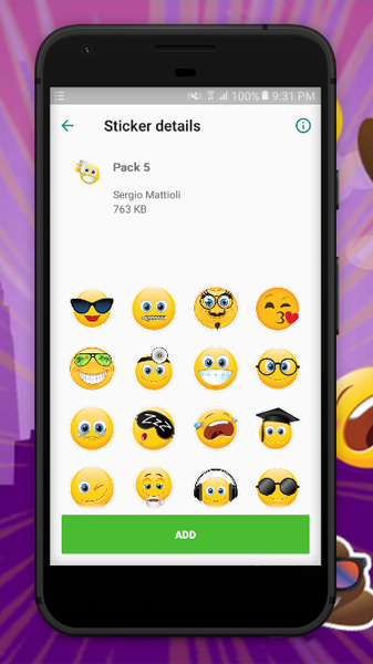 HD Emoji Stickers For WhatsApp - Image screenshot of android app