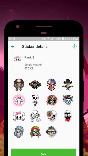 Skull Stickers For WhatsApp - Image screenshot of android app