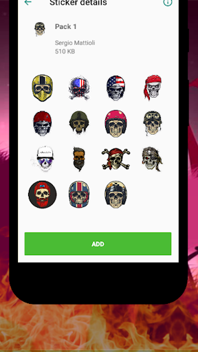 Skull Stickers For WhatsApp - Image screenshot of android app