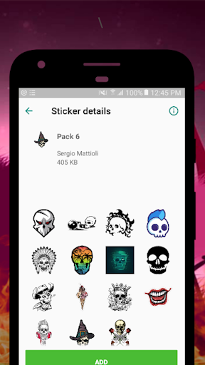 Skull Stickers For WhatsApp - Image screenshot of android app