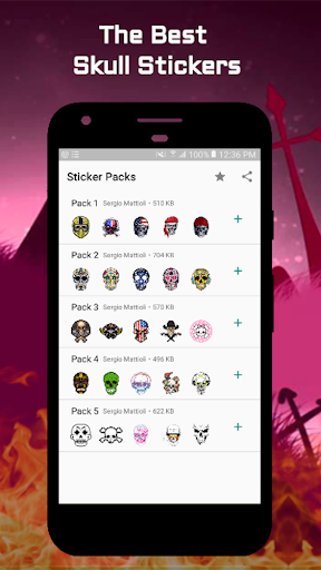 Skull Stickers For WhatsApp - Image screenshot of android app