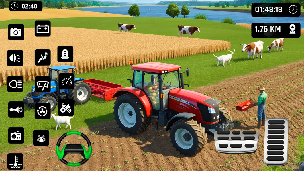 Tractor Driving: Farming Games - Gameplay image of android game